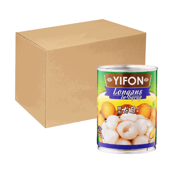[Thùng] Quả Nhãn Ngâm Đường Yifon 565g x 12 Lon