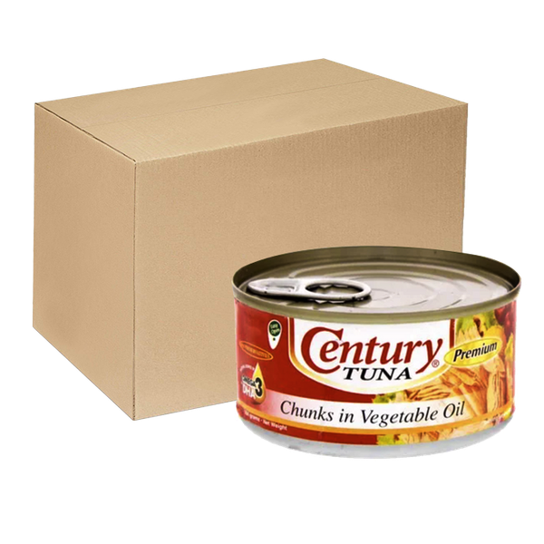 [Thùng] Cá Ngừ Century Khúc Ngâm Dầu Thực Vật 184g x 48 Lon