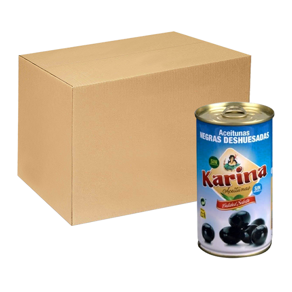 [Thùng] Trái Oliu Đen Tách Hạt Karina 350g x 12 lon