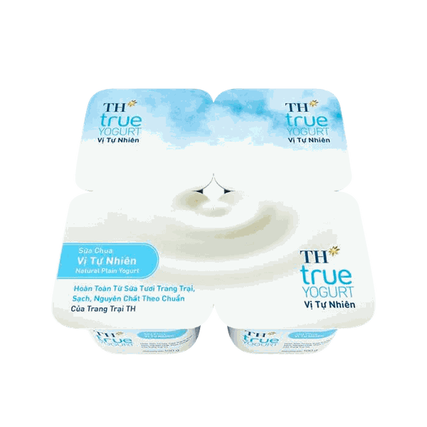 Sữa Chua Ăn TH True Yogurt Vị Tự Nhiên 100g x 4 hộp