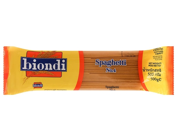 Mì Spaghetti Số 4 Biondi 500g