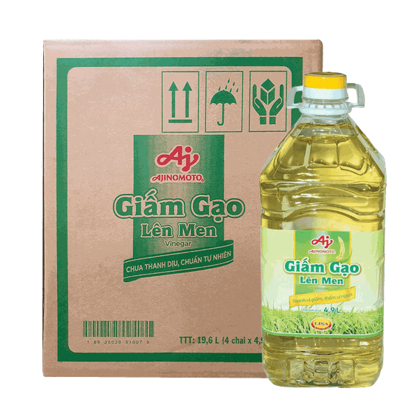 [Thùng] Giấm Gạo Ajinomoto 4.9L x 4 Chai