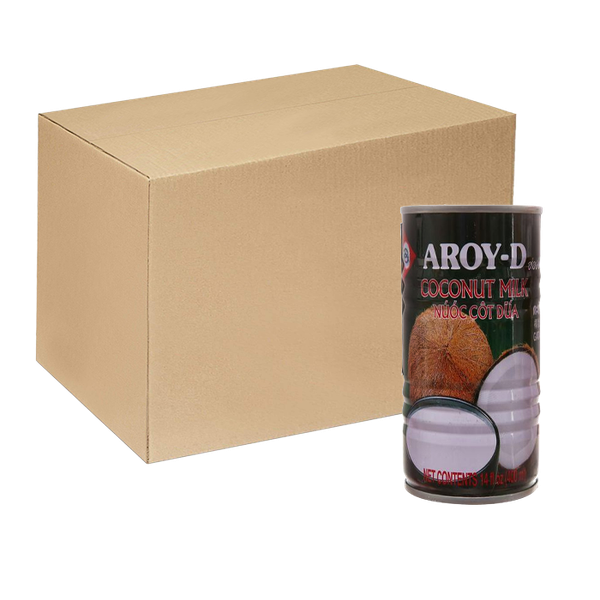 [Thùng] Nước Cốt Dừa Aroy-D 400ml x 24 Lon