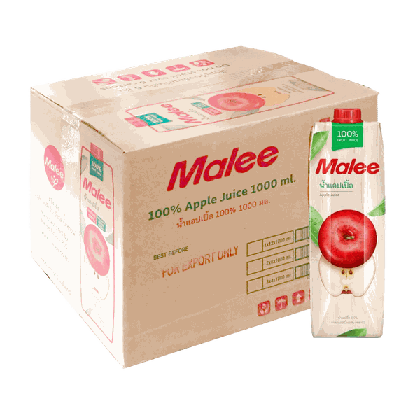 [Thùng] Nước Ép Táo Malee Premium 1L x 12 Hộp