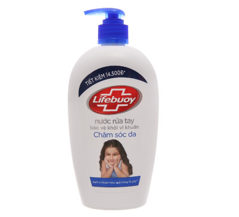 Sữa Rửa Tay Lifebuoy Xanh - Chăm Sóc Da 450g