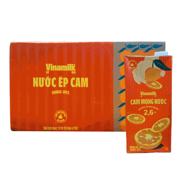 [Thùng] Nước Vfresh Cam Ép 100% 1L x 12 Hộp