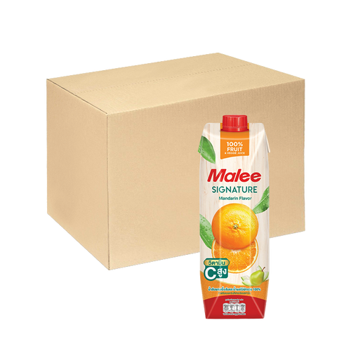 [Thùng] Nước Ép Cam Hỗn Hợp Với Tép Cam & Rau Quả Hương Vị Quýt Malee 1L x 12 Hộp