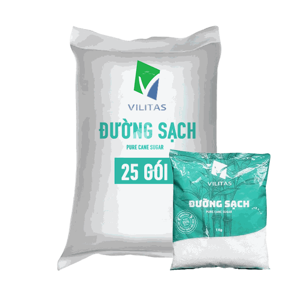 [Bao] Đường Sạch Vilitas 1kg x 25 Gói