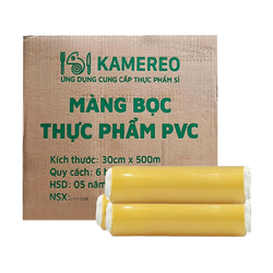 [Thùng] Màng Bọc Thực Phẩm Không Hộp Kamereo 30cm x 500m x 6 Cuộn
