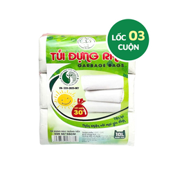 Túi Rác Trắng Khai Tuệ 50 x 55cm - Lốc 3 Cuộn