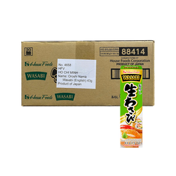 [Thùng] Xốt Mù Tạt Tươi Wasabi Nhật Bản House Foods 43g x 10 Hộp x 12 Lốc