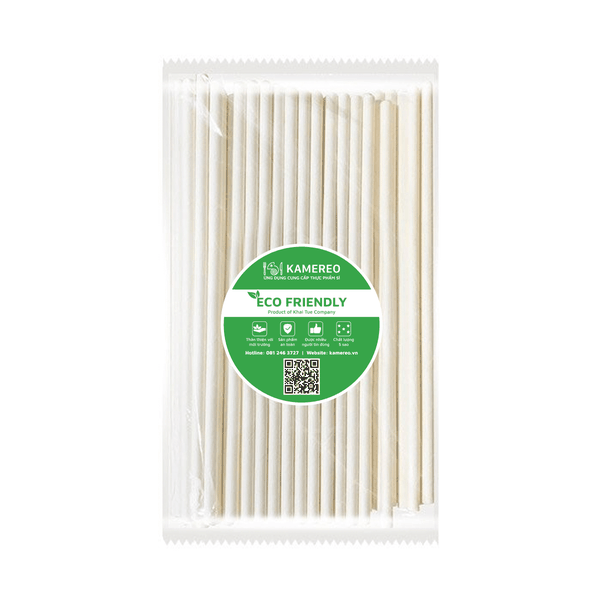 Ống Hút Giấy Kamereo Phi 6 x 100 Ống