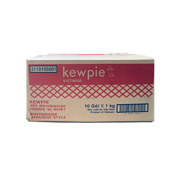 [Thùng] Xốt Mayonnaise Kewpie Hương Vị Nhật 1kg x 10 Gói