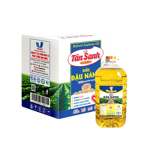 [Thùng] Dầu Đậu Nành Tân Sanh 5L x 4 Chai