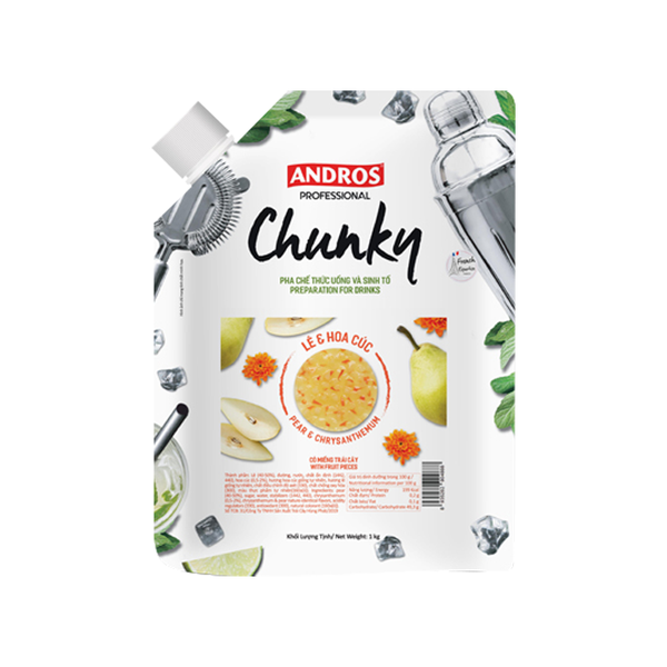 Mứt Andros Chunky Lê, Hoa Cúc Túi 1kg