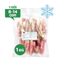 Mực Ống Nguyên Liệu Đông Lạnh Size 8-14 Con Gói 1kg
