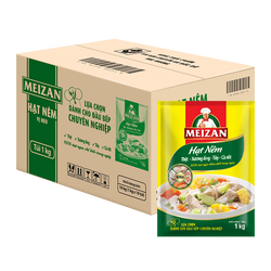 [Thùng] Hạt Nêm Meizan Thịt, Xương Ống, Tủy Và Cà Rốt Vị Heo 1kg x 10 Gói