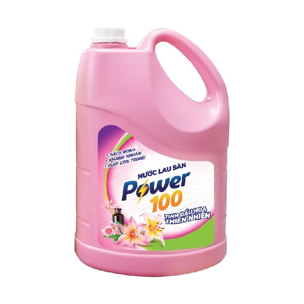 Nước Lau Sàn POWER100 Hương Tinh Dầu Hoa Thiên Nhiên 3.5kg