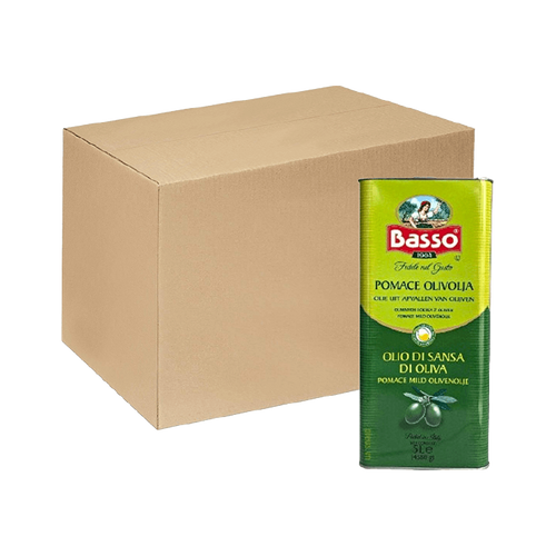 [Thùng] Dầu Oliu Pomace Basso 5L x 4 Can