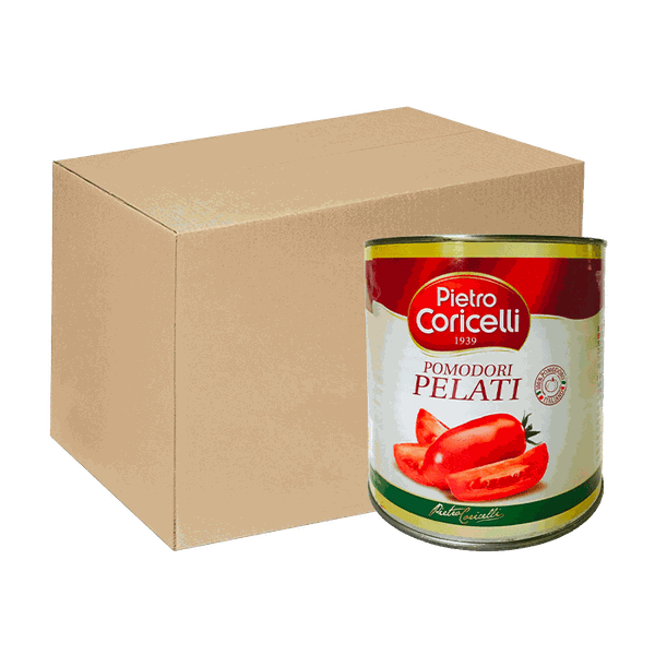 [Thùng] Cà Chua Nguyên Trái Lột Vỏ Pietro Coricelli 2.5kg x 6 Lon