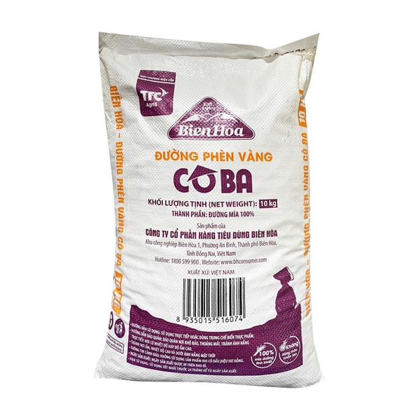 Đường Phèn Vàng Cô Ba Bao 10kg