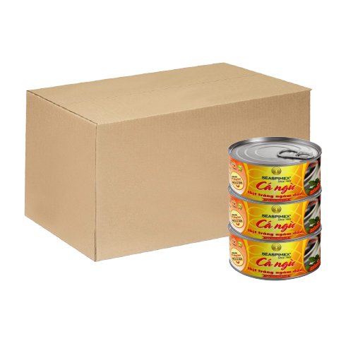 [Thùng] Cá Ngừ Thịt Trắng Ngâm Dầu Seaspimex 185g x 48 Hộp