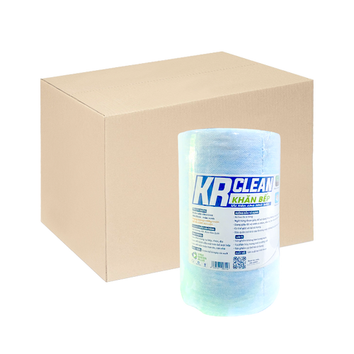 [Thùng] Khăn Lau Bếp KR Clean 20 x 20cm x 200 Tờ x 12 Cuộn