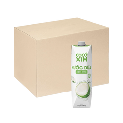 [Thùng] Nước Dừa Xiêm Xanh Cocoxim 1L x 12 Hộp