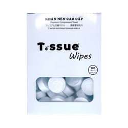 Khăn Giấy Nén Cao Cấp T.ssue Wipes 100 Viên