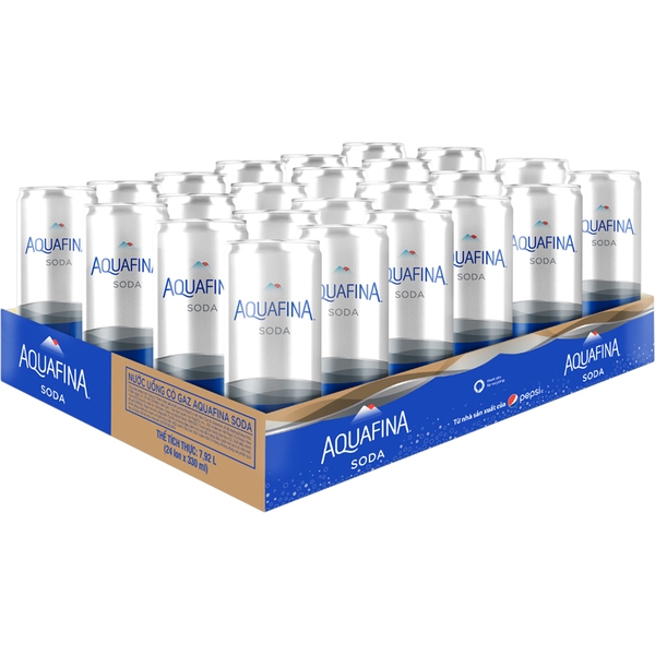 [Thùng] Nước Soda Có Gas Aquafina 320ml x 24 Lon