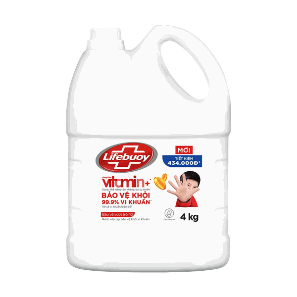 Nước Rửa Tay Lifebuoy Đỏ - Bảo Vệ Vượt Trội 4kg