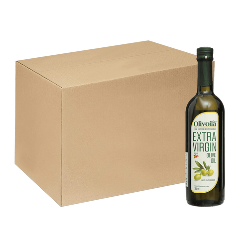 [Thùng] Dầu Oliu Extra Virgin Olivoilà 750ml x 6 Chai