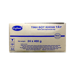 [Thùng] Tinh Bột Khoai Tây EUFood 400g x 24 Gói
