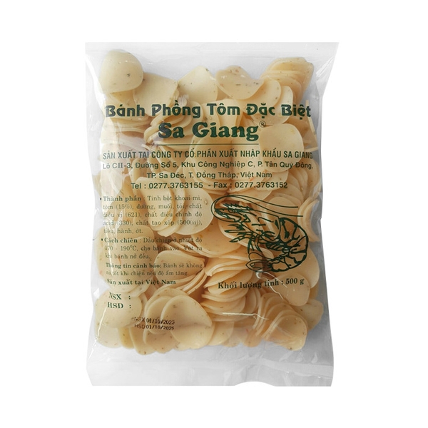 Bánh Phồng Tôm Xanh Sa Giang 500g
