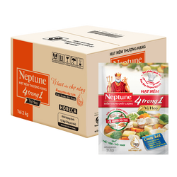 [Thùng] Hạt Nêm Neptune 4 Trong 1 Vị Heo 2kg x 6 gói