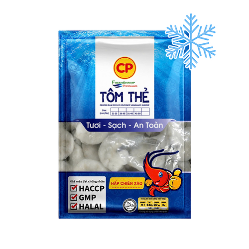 Tôm Thẻ PDTO Đông Lạnh CP Size 31-40 Con/kg 400g