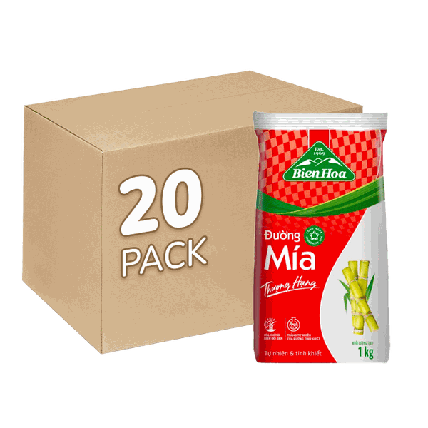 [Bao] Đường Mía Biên Hòa Thượng Hạng 1kg x 20 Gói