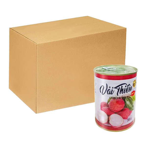 [Thùng] Vải Thiều Ngâm Đường FoodClub 565g x 12 Lon