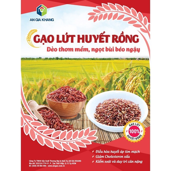 Gạo Lứt Huyết Rồng 2kg