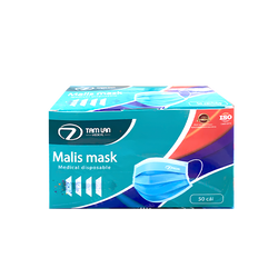 Khẩu Trang Y Tế Tâm Lan 4 Lớp Màu Xanh Hộp 50 Cái