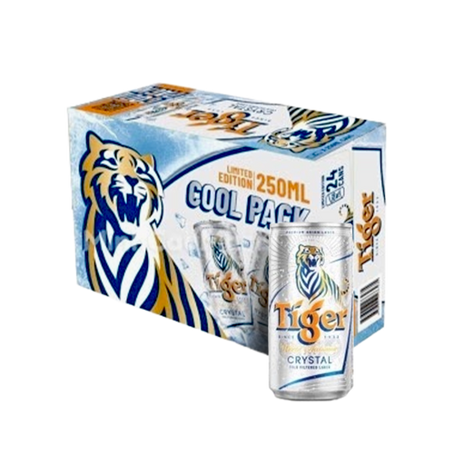 Bia Tiger Bạc Coolpack Lon 250ml