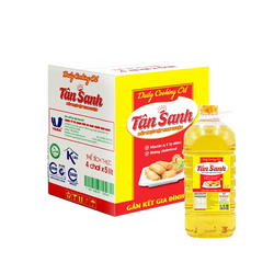 [Thùng] Dầu Thực Vật Tinh Luyện Tân Sanh 5L x 4 Chai