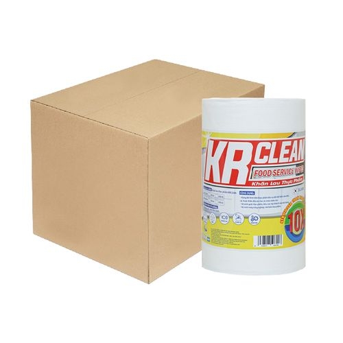 [Thùng] Khăn Lau Thực Phẩm KR Clean 30 x 20cm x 150 Tờ x 8 Cuộn