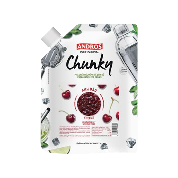 Mứt Andros Chunky Anh Đào Túi 1kg
