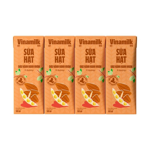 Sữa hạt đậu nành Hạnh nhân Vinamilk 180ml (48H/T)