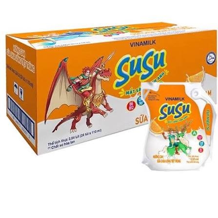 SCU TT hương cam Vinamilk Susu Túi 110ml