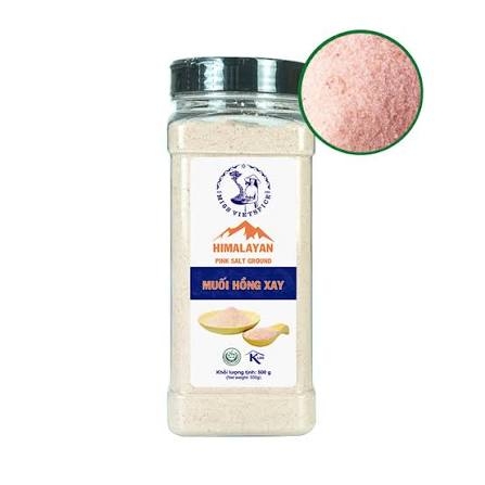 [Thùng] Muối Hồng Xay Himalaya Trân Châu 500g x 12 Hũ