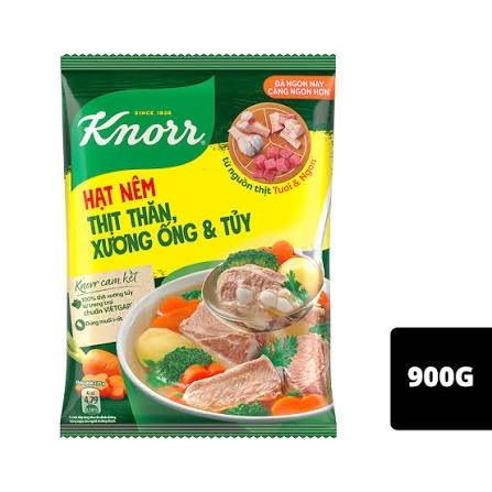 [Thùng] Hạt Nêm Knorr Thịt Thăn Xương Ống Và Tủy 900g x 8 Gói