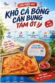 Khô cá bống cán bung tẩm ớt 100g