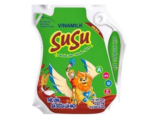 TU Sữa Sôcôla Lúa Mạch Vinamilk Susu Túi 110ml